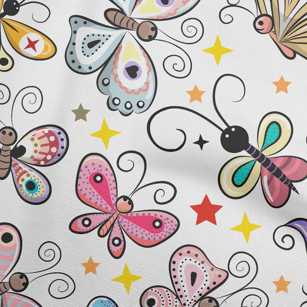 oneOone Cotton Flex Dark Yellow Fabric Butterflies Sewing Fabric By The Yard Printed Diy Clothing Sewing Supplies 40 Inch