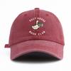 1pc BOOK CLUB Print Washed Baseball Cap for Adults,Minimalist Retro Style Casual Soft Adjustable Dad Hat,Perfect As Gift