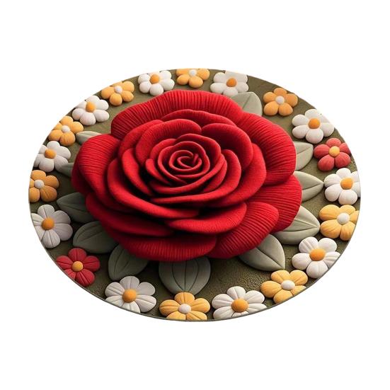 3D Sunflower Area Rug Absorbent Quick Dry Plush Diatomaceous Earth Floor Mat Non-slip Living Room Bedroom Bathroom Kitchen Decoration Floral Carpet