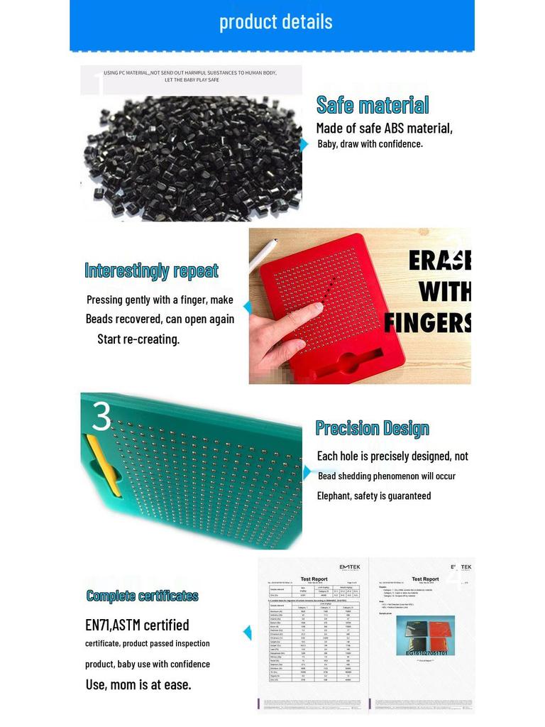 Magnetic Graffiti Drawing Board - 380PCS Steel Balls & Beads for Creative Fun