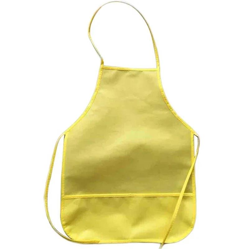 Children Kids Plain Apron Boys Girls Kitchen Cooking Baking Painting Cooking Art Bib Fashion Apron Baby Pinafore
