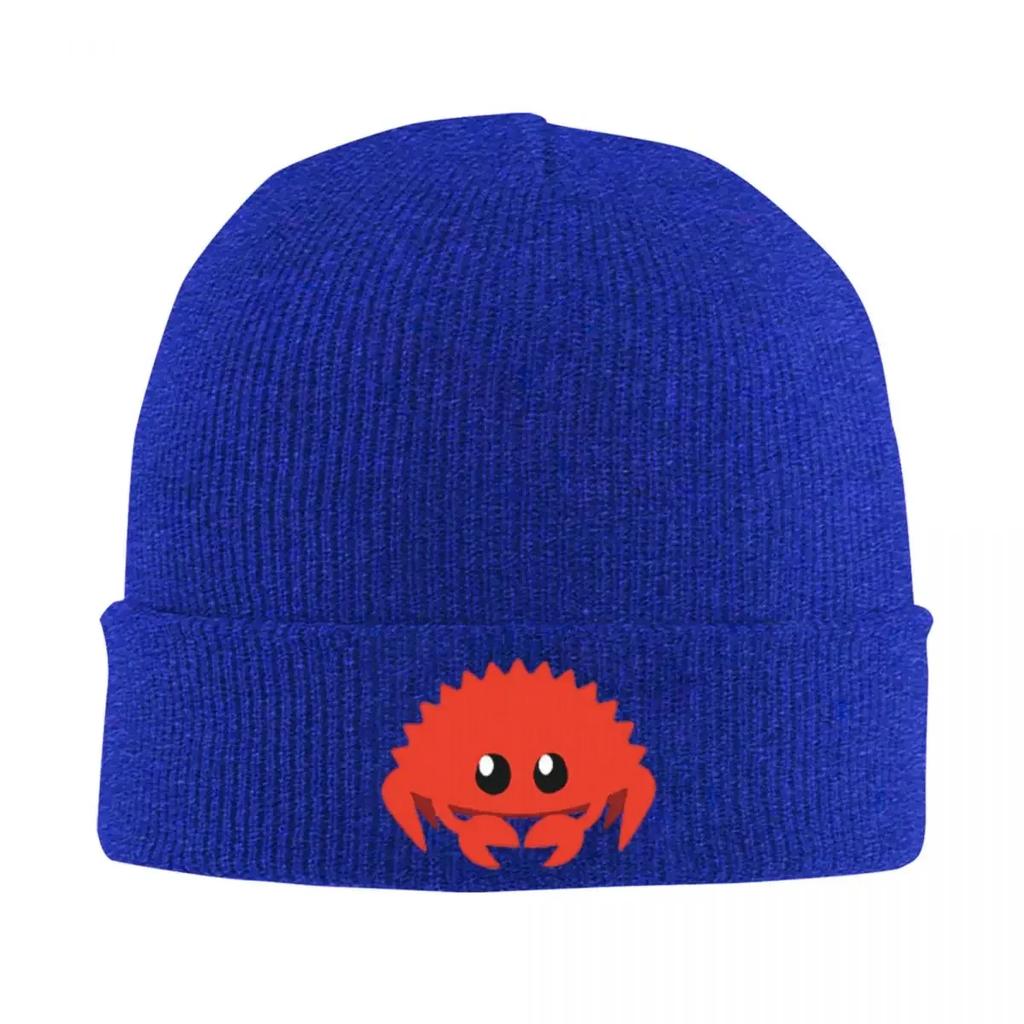 Rustlang Rust Programming Language Warm Knitted Cap Fashion Bonnet Hat Autumn Winter Outdoor Beanies Hats for Unisex Women Adult