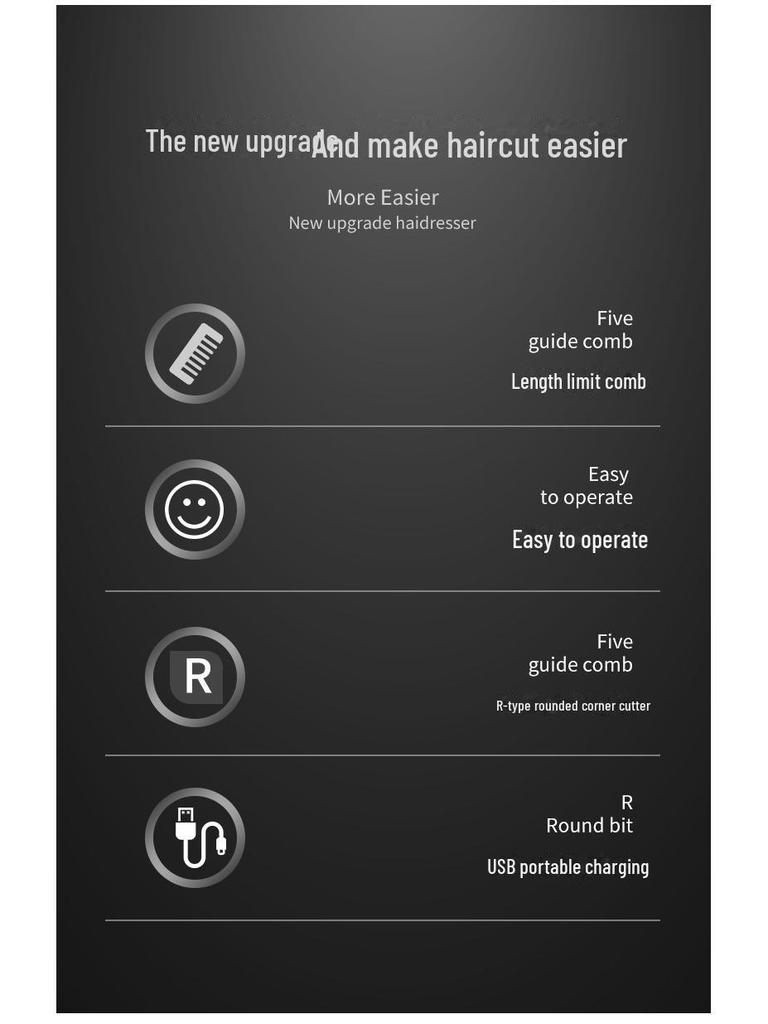 Men's Electric Hair Clippers for Home and Salon - Whitening & Polishing Features