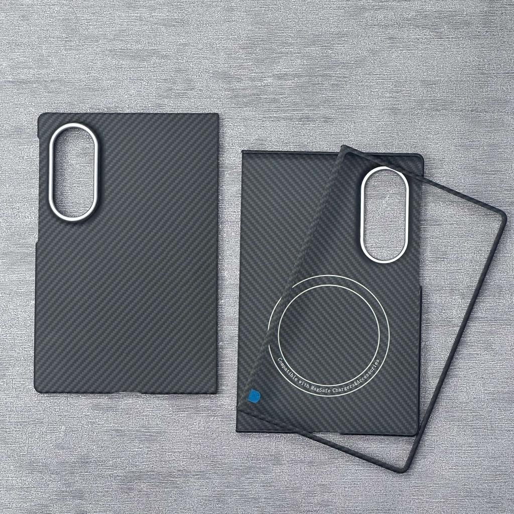 For Samsung Galaxy ZFold 8Wide Aramid Carbon Fiber Case, Ultra Thin Lightweight Magsafe Cover, Shockproof Hard Armor Shell