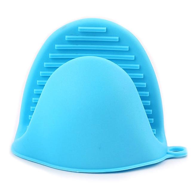 1PCS Silicone Heat-resistant Cooking Pot Holder Oven Baking Glove Pinch Grips Mitts Cooking Tool