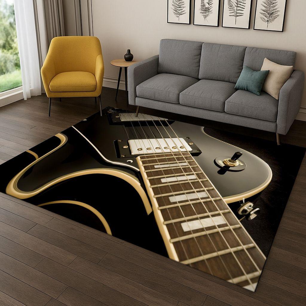 

3D Килим-килимок з логотипом гітари Fender Bass для спальні, вітальні, біля дивана, килимок для вхідних дверей, прикраса для дому, нековзкий килим, подарунок 40x60cm