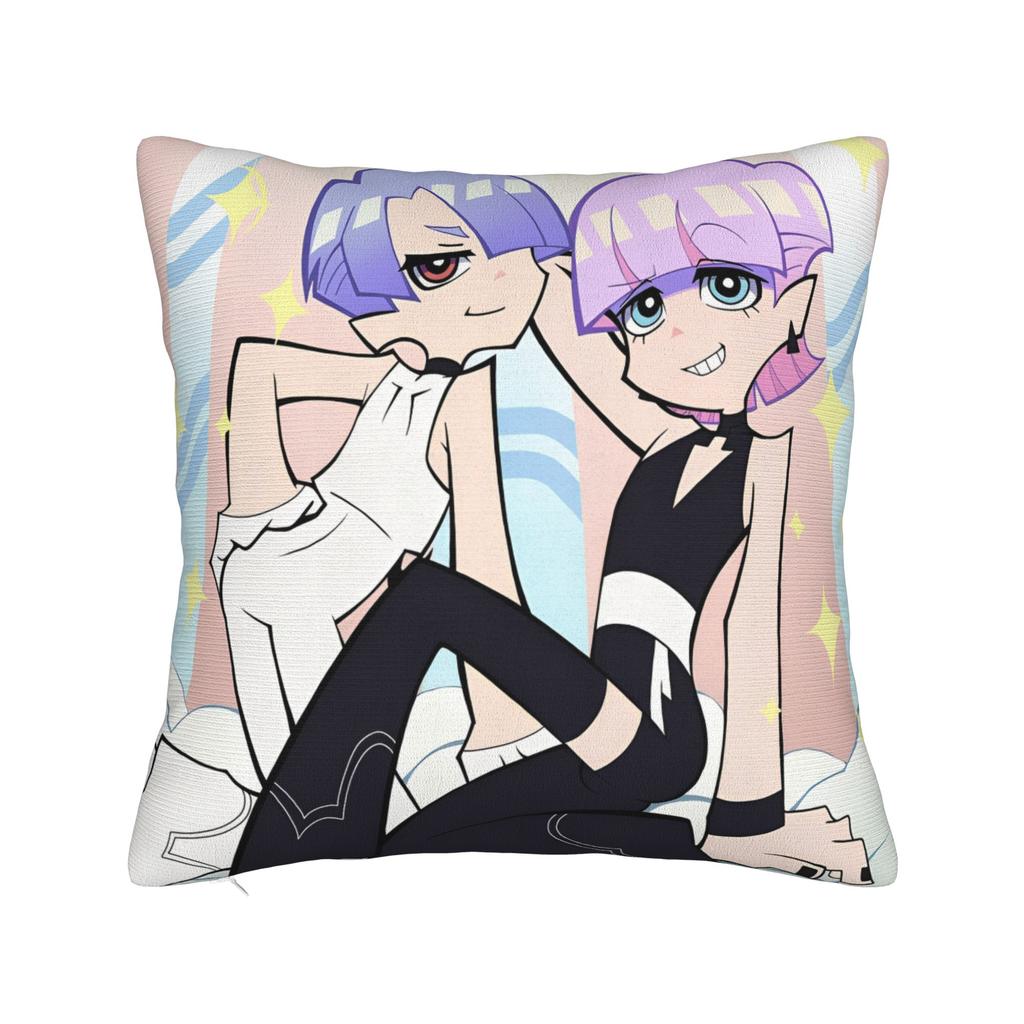 Panty Stocking with Garterbelt Square Pillow Case Cartoon Cushion Covers Custom Zipper Decor Pillowcase for Living Room 40x40cm