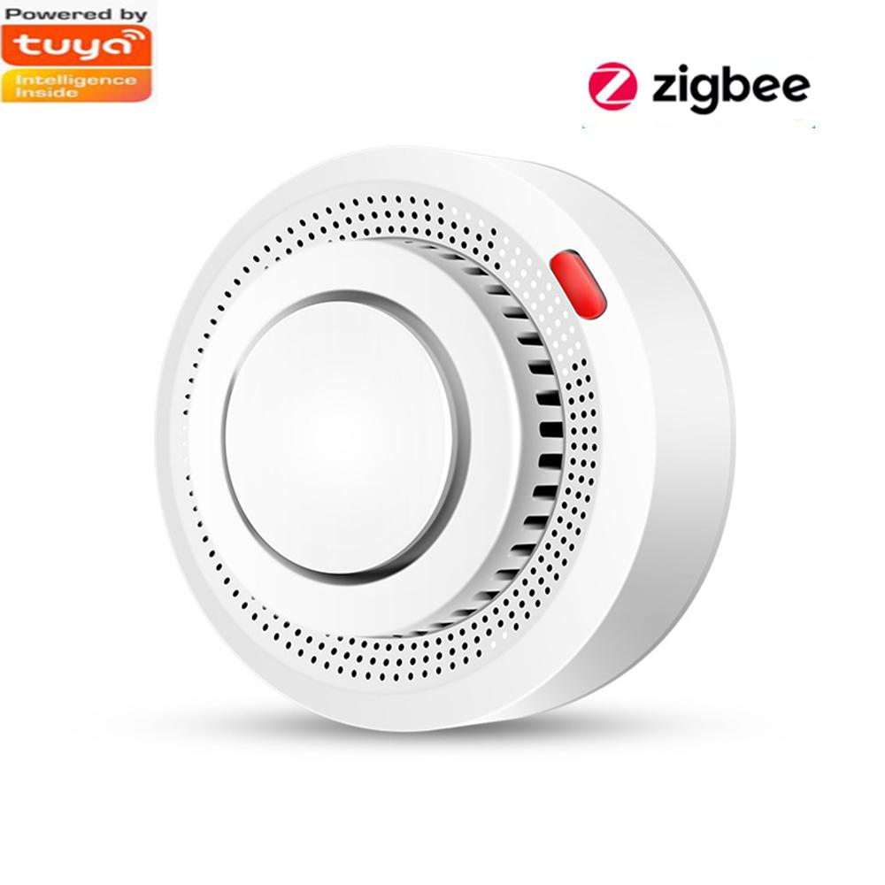 Tuya Smart WiFi/Zigbee Smoke Sensor Fire Protection Smoke Detector 85dB Sound Security System Firefighters Smartlife APP Control