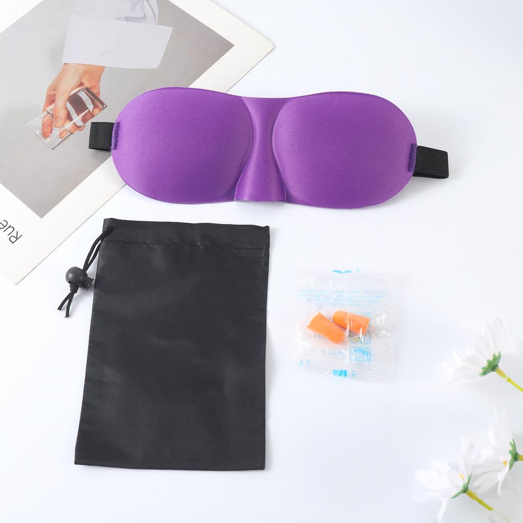 3D Schlafmaske Augenmaske mit Aufbewahrungstasche und Ohrstöpseln für Reisen Yoga Nickerchen Leicht & Atmungsaktiv Augenabdeckung für Frauen Männer