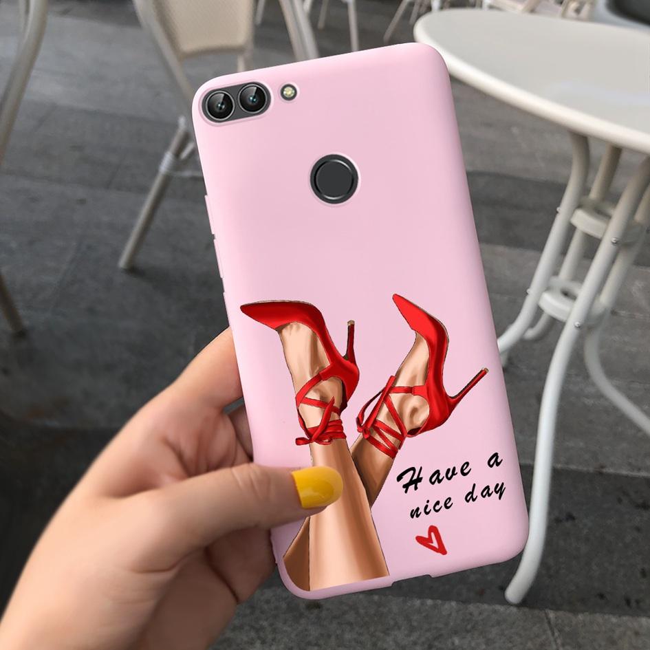 For Huawei P Smart Case For Huawei P Smart 2018 Daisy Flower Phone Case FIG-LX1 Soft Tpu Silicone Back Cover On PSmart 5.65" Bag