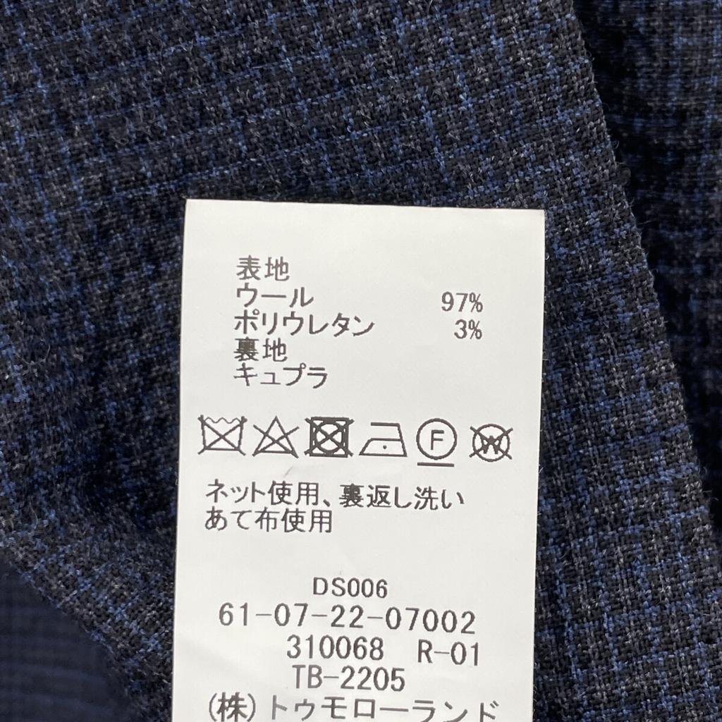 TOMORROWLAND PILGRIM [Excellent Condition] 61-07-22-07002 Wool Polyurethane Single 2B Jacket 46 NavyUsed