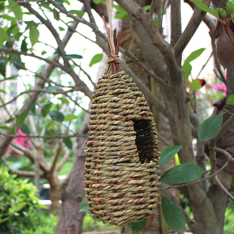 Premium Hanging Bird House Natural Fiber Finch Bird Nest Hut Outdoor Cage Shelter Hideaway Bird Nest High Quality Elegant