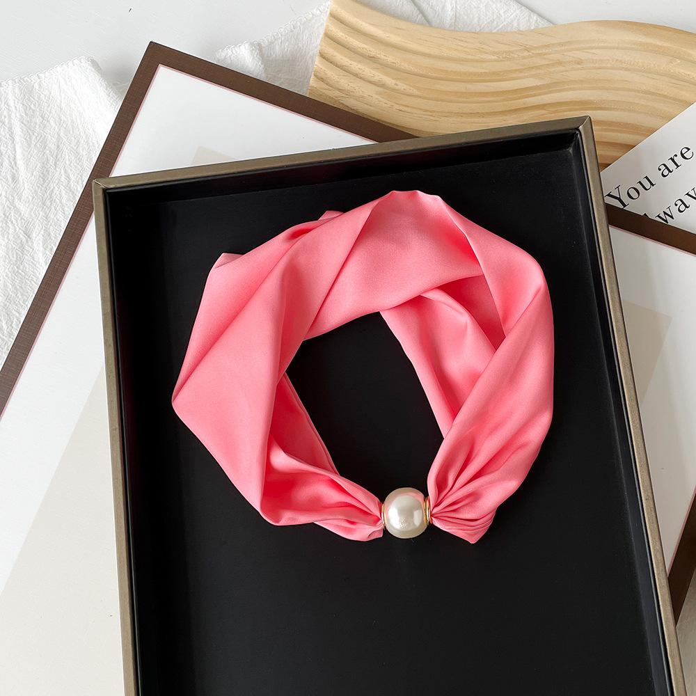Magnetic Buckle Small Scarf Diamond Studded Magnetic Buckle Scarf Women'S Necklace Headband Scarf Light Luxury Exquisite
