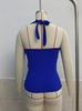 2026 Summer Solid Color Sleeveless V-neck Sexy Cross Halter Backless Women's Top