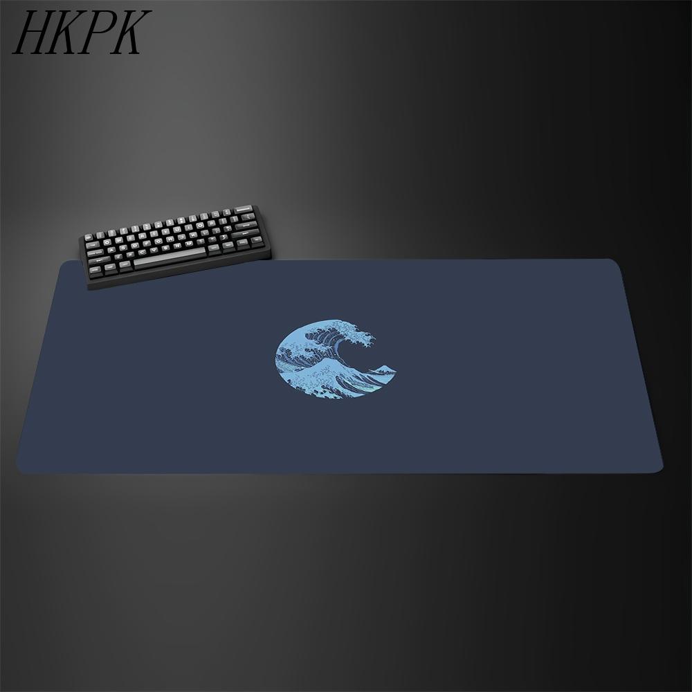 XXL Xcm Black and White Giant Wave Keyboard Game Anime Mouse Pad Nonslip Rubber Art Computer Desk Mat Carpet With Lockedge