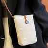 2025 Summer New Fashion Seaside Beach Vacation Straw Bag Women's Messenger Bag Mini Bag Mobile Phone Bag