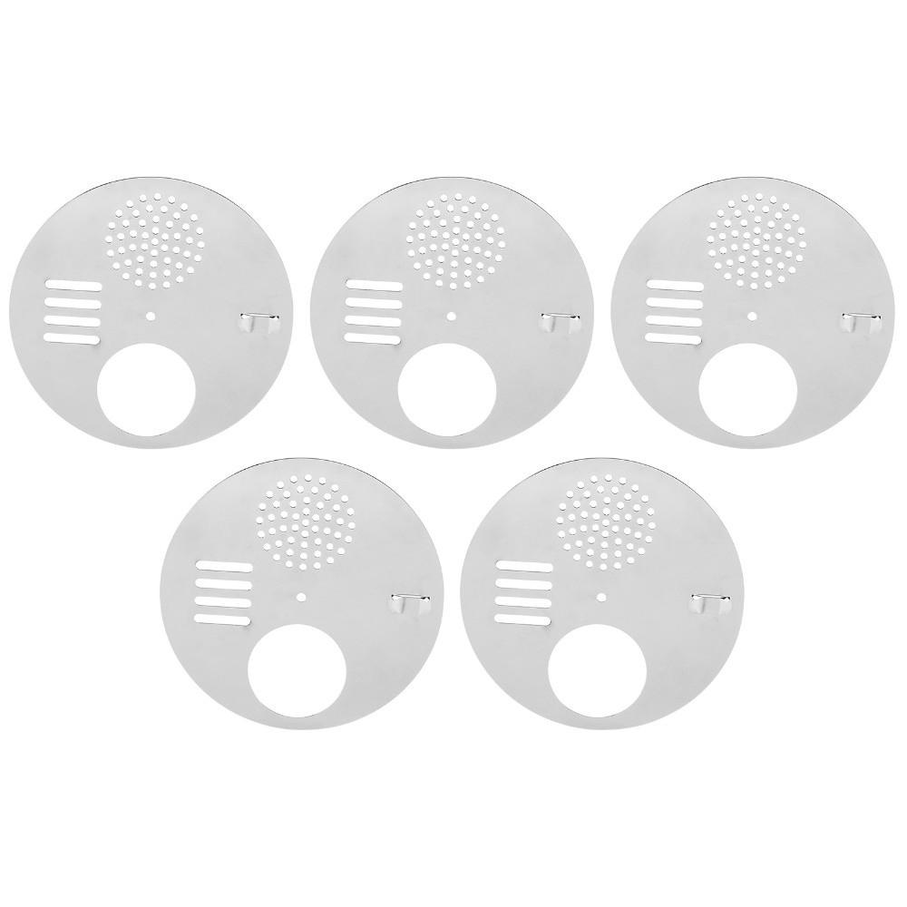 5Pcs Stainless Steel Beehive Entrance Gate Silver Beehive Nest Door Beekeeping
