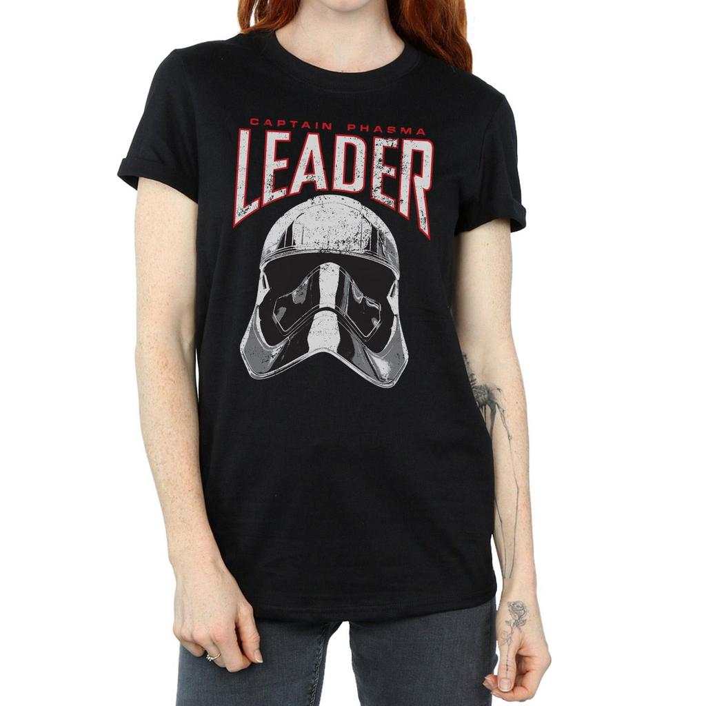 Star Wars Womens/Ladies The Last Jedi Leader Helmet Cotton Boyfriend T-Shirt