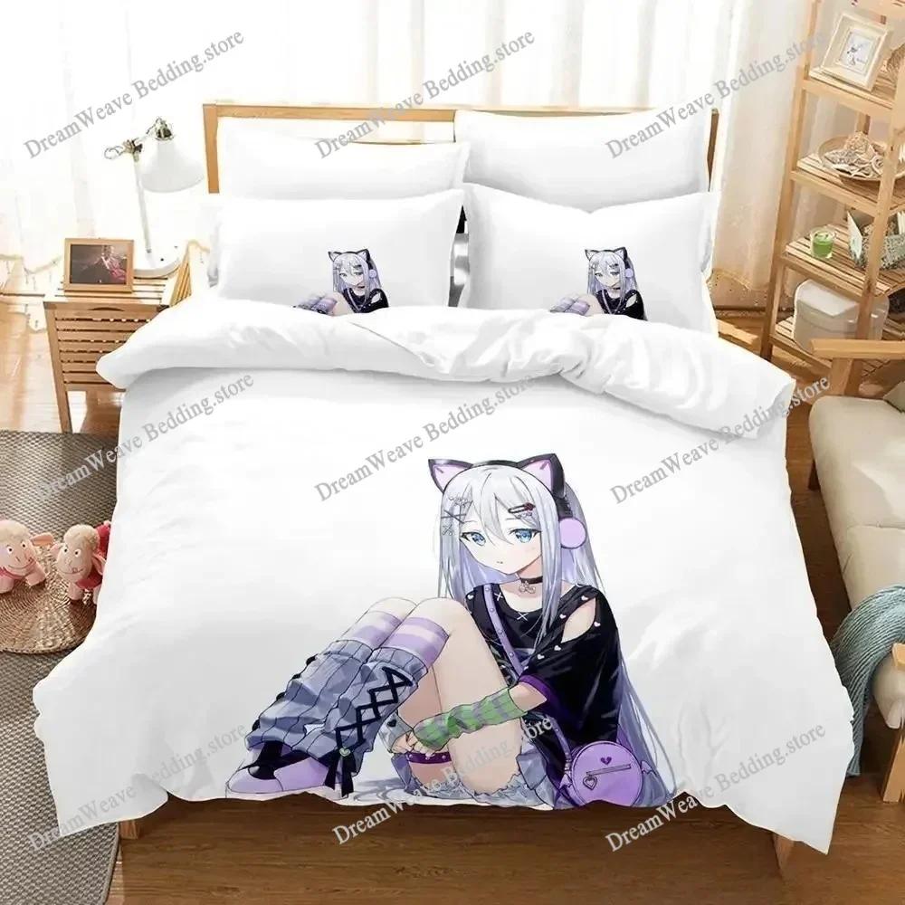 Yoisaki Kanade Bedding Set Cartoon Anime Three-piece Set Adult Kid Bedroom Duvetcover Sets 3D Kawaii Girl Colcha De Verano Cama