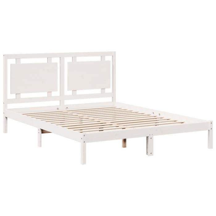 VidaXL Cadre de lit extra long sans matelas 160x210 cm bois massif, meuble de chambre à coucher, sommier, lit en bois, lit, 3309190