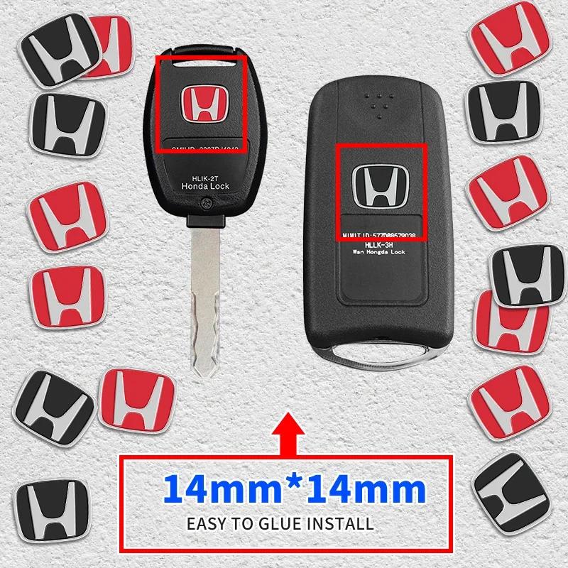 5/10pcs 13mm 14mm Car Key Emblem Stickers Auto Door Keyhole Logo Decals For Honda Civic Accord CRV Hrv Jazz Auto Accessories