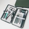 18 pice professional manicure scissors pedicure tool suit, nail tools foot facial grooming suit manicure suit  with