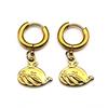 Cute Cartoon Whale Dangle Hoop Earrings For Women Men Stainless Steel Ocean Animal Drop Earring Daily Jewelry Accessory