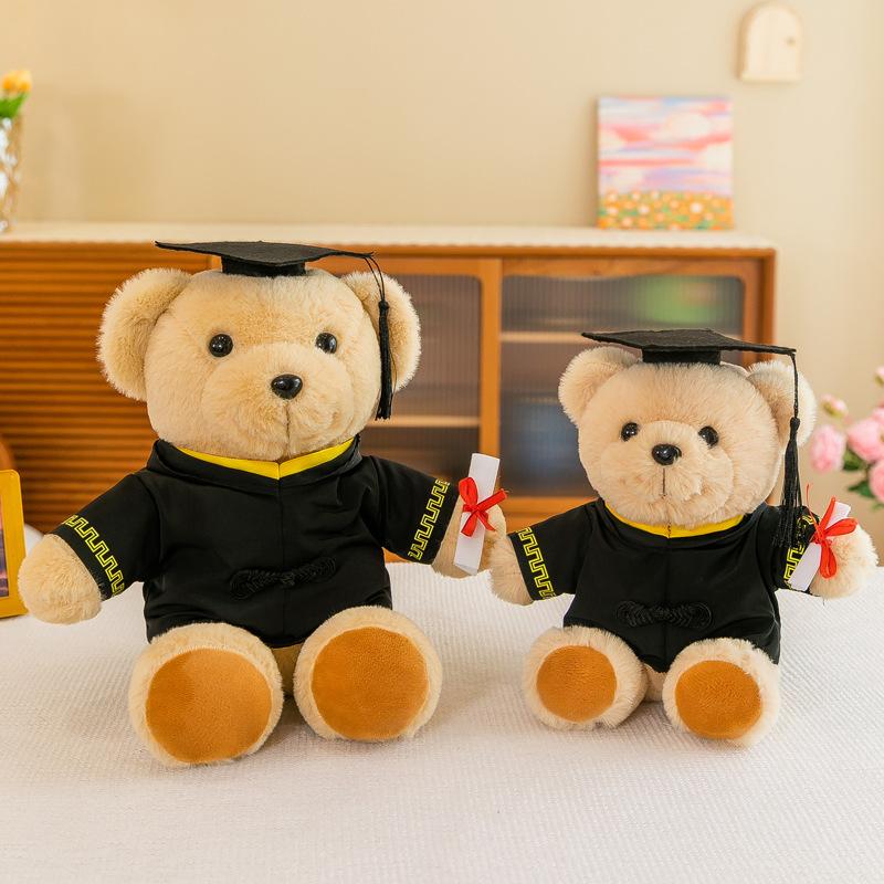 Teddy Bear Doctor Bear Doll Plush Toy Graduation Doll Bear Doll Birthday Gift Chronicle