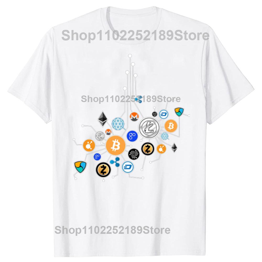 Funny Cryptocurrency Network Crypto Bitcoin T-shirts Men Women's Fashion Casual Tshirt 100% Cotton Loose Oversized T Shirt