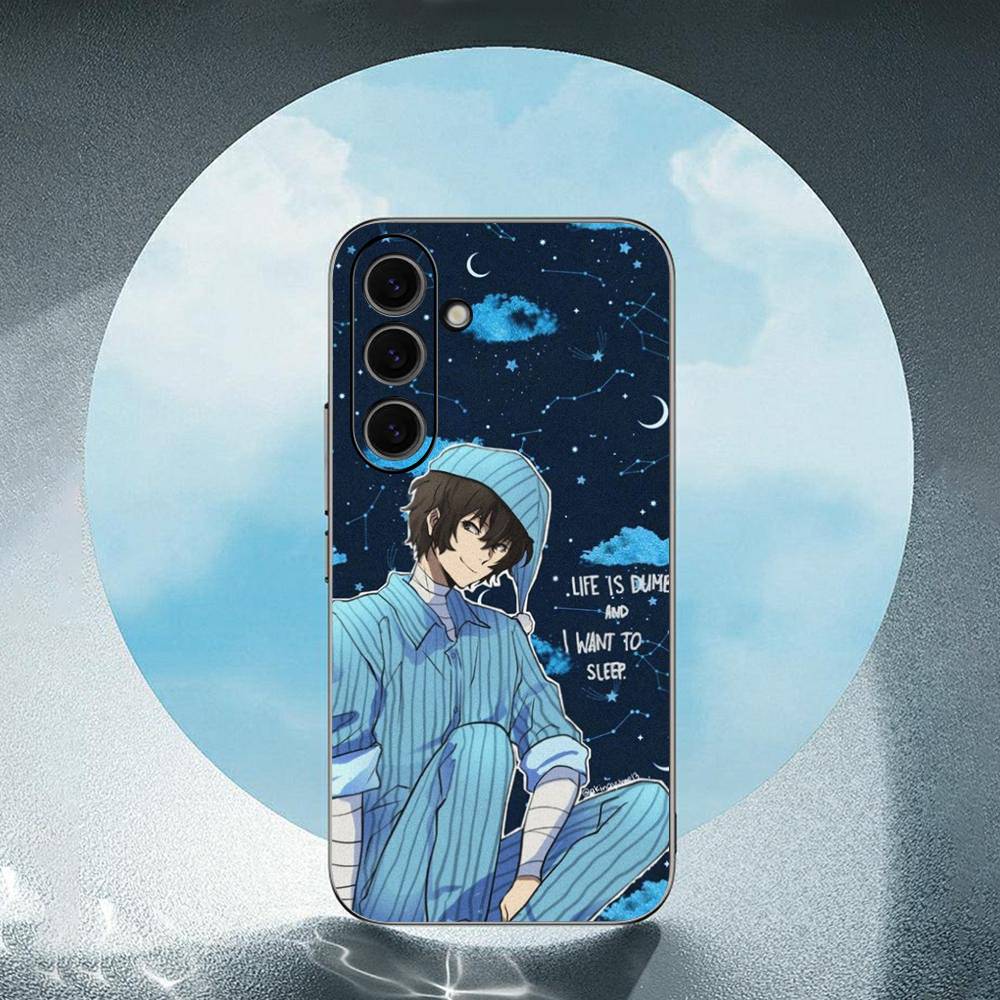 Japan Anime Bungou Stray Dogs Dazai Osamu For Samsung Galaxy S23 S24 S25 Ultra S22 Plus S21 Black Soft Case Waterproof Soft Case