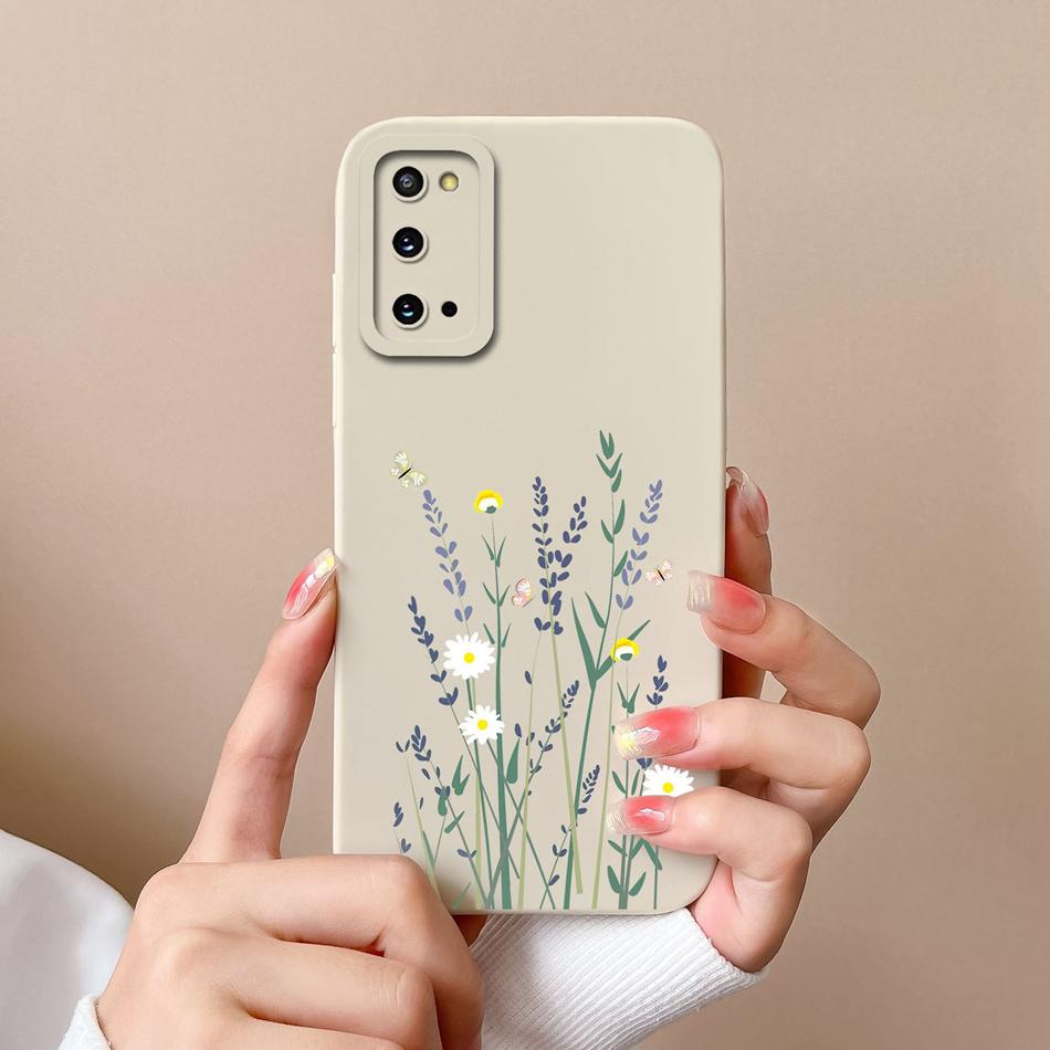Case For Samsung Galaxy S20 FE Plus Ultra Cute Soft Liquid Silicone Full Protection Bumper For Samsung S 20 GalaxyS20 Coque Gift