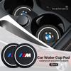 XMYF2 2025 New 2Pcs Silica Gel Car Coaster Water Cup Anti-slip Pad Auto Accessories For BMW X1 X2 X3 X5 X4 X6 X7 G30 G20 G32 G11 G12 F