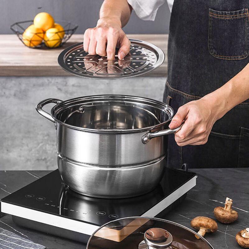 KSISE Multi-functional 316 Stainless Steel Soup Steamer Pot
