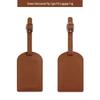 Customizable Soft PU Leather Luggage Tag with Logo and Travel Info Slot