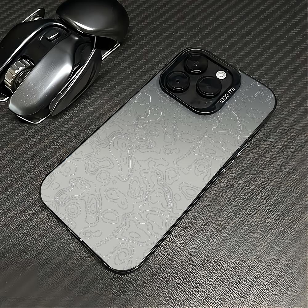 Lines Texture Design Mobile Phone Case anti-fingerprint Phonecase for iPhone 16 15 14 13 12 11 Pro/Max/Plus shockproof rearcover