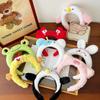 Adorable Cartoon Frog Piggy Rabbit Penguin Plush Hair Accessories Unique New Headbands Animal Hairpins