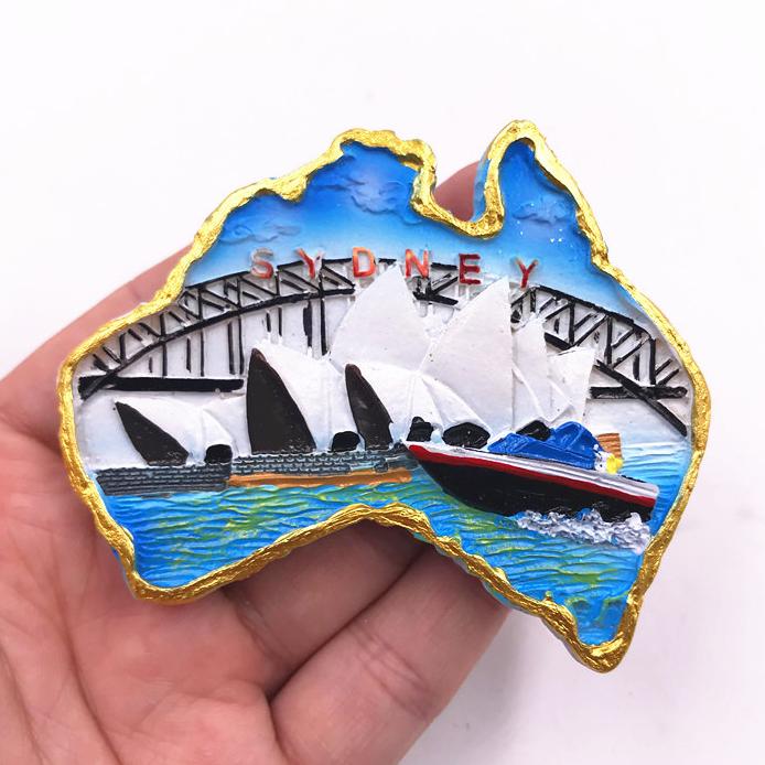 Australia Travelling Souvenirs Fridge Magnets Australian Resorts Sydney Melbourne Magnetic Stickers for Message Board Home Decor