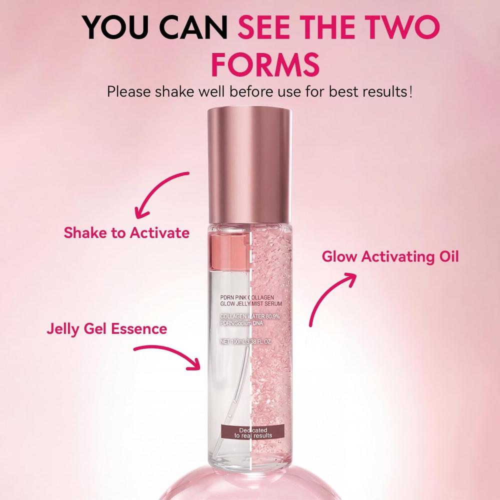 medicube PDRN Pink Collagen Glow Jelly Mist Serum 100ml (Limited Edition set 1+1)