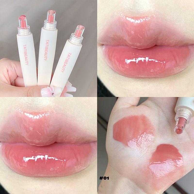 

Блестящий водостойкий блеск для губ - Увлажняющий нелипкий оттеночный бальзам для губ с зеркальным блеском, стойкий цвет для натурального повседневного макияжа 01