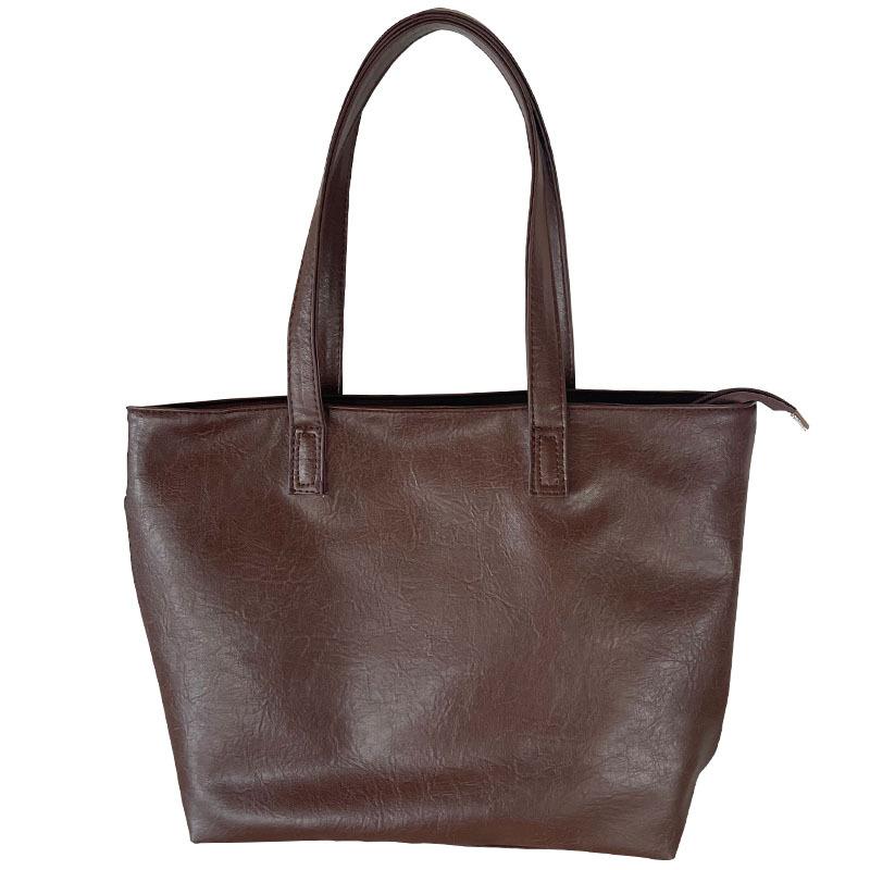 Casual Shoulder Bag for Women New Original Soft Leather Bag for Commuting for Class, Large Capacity Simple Touring Bag