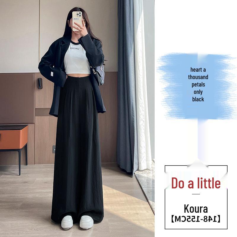 New Spring Women's High Waist Linen Wide-Leg Pants - Floor-Length Casual Yamamoto Style