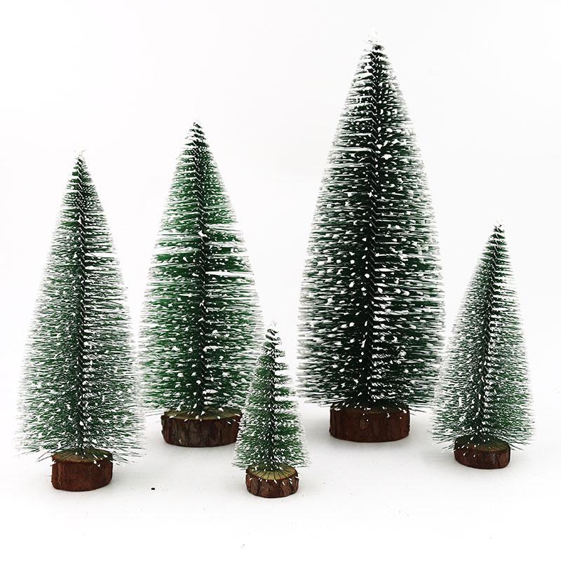 Green Snowflake Pine Needle Mini Christmas Tree - PVC Tabletop, Sizes: 10-30cm