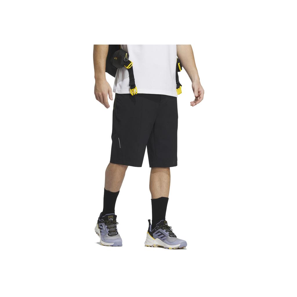 Adidas Brand Logo Pattern Plain Straight Shorts Men Bottoms Black IC1998