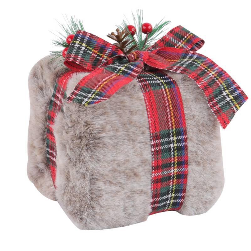 Christmas Plush Gift Box Toy Three Dimensional Christmas Tree Pendant Decoration