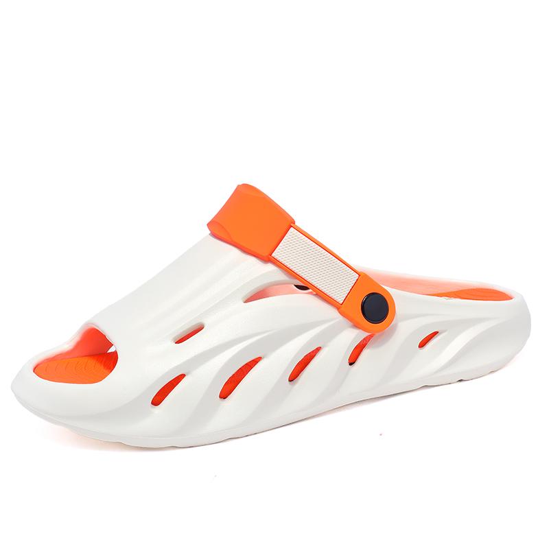 Fashion Men's Summer Outdoor Thick Bottom Slip-On Shoes Anti-Odor Anti-Slip Clog Shoes Comfortable Sensation Beach Sports Sandals