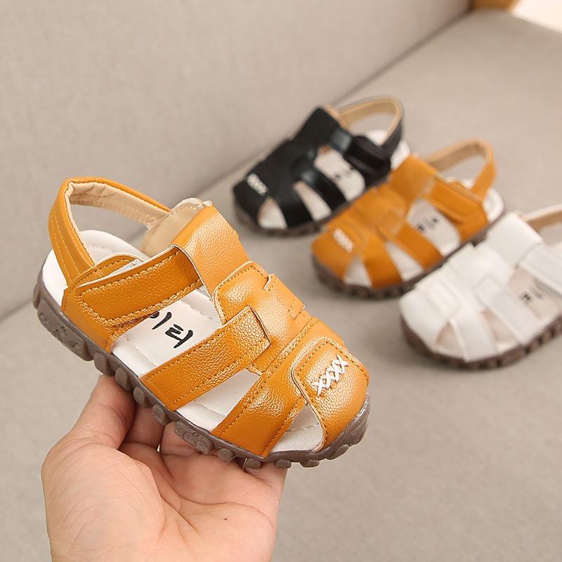 Summer Kids Closed-Toe Casual Sandals, Toddler Little Boys Girls Breathable Beach Shoes