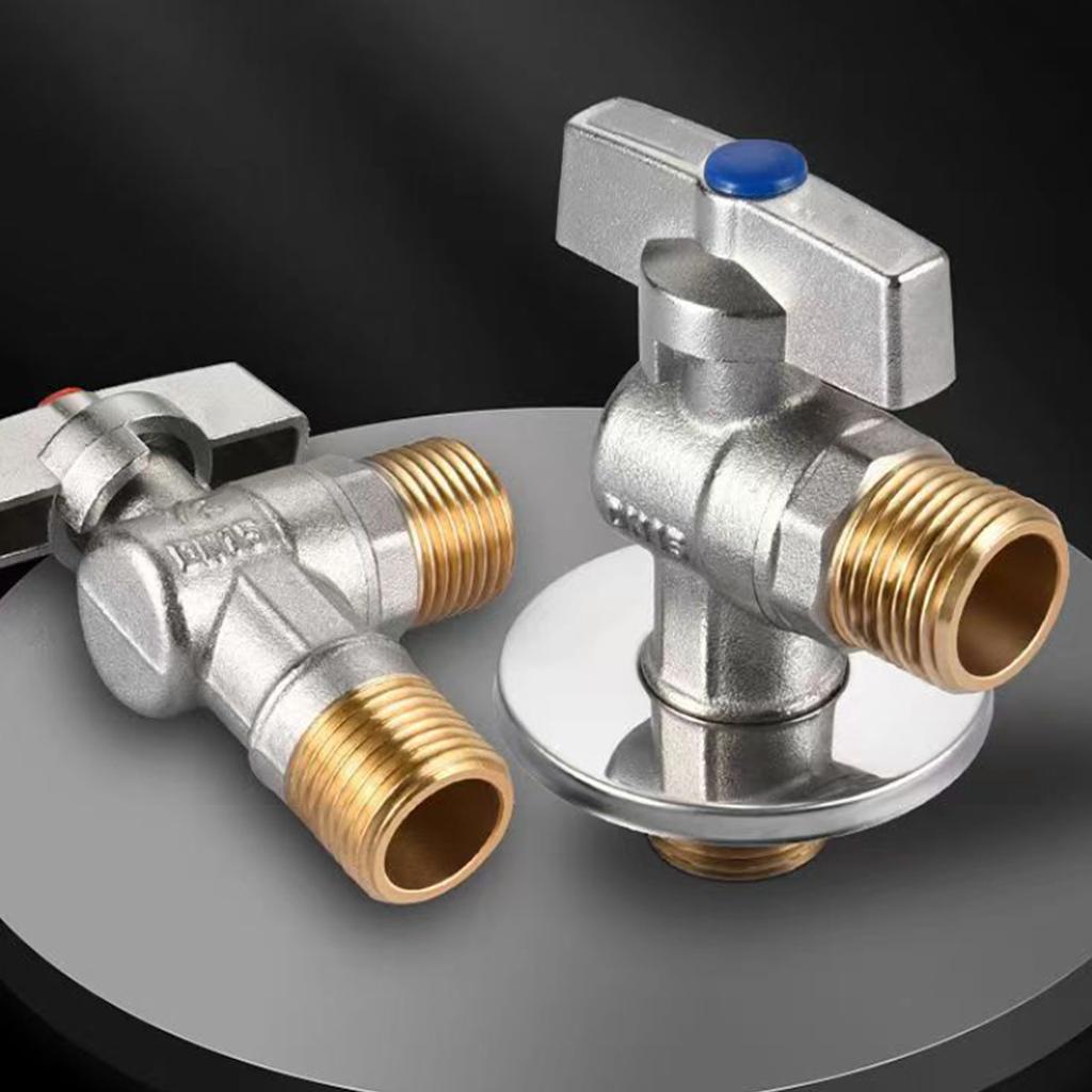 Water Shut Down Valves With Handle Water Flow Control Valves Hot/Cold Water Turn Angle Stop Valves Bathroom Accessroies