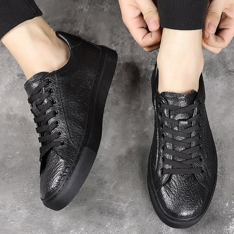 Neue Herren-Sneaker aus echtem Leder Klassische Freizeitschuhe Outdoor-Freizeit-Laufschuhe für Herren Leichte Luxus-Skateboardschuhe