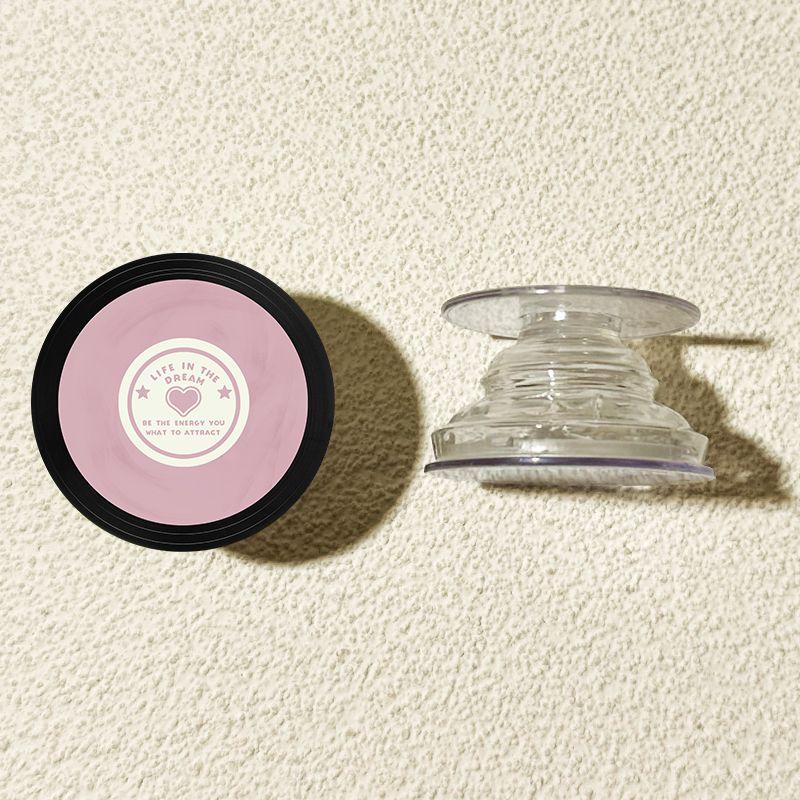 

Цветной виниловый попсокет 3D держатель для пальца для телефона, попсокеты, глиттер Звездное небо, капля клея, универсальный ленивый держатель-подушка безопасности для мобильного телефона и планшета Light Pink Record