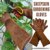 S-XL Gardening Gloves Rose Pruning Thorn Cut Proof Bushes Long Sleeve Leather Floral Gauntlet Welding Protection Gloves